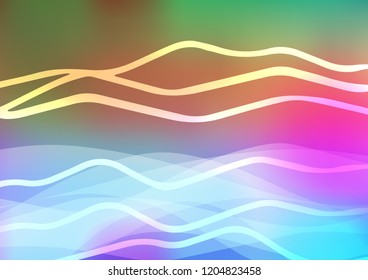 Light Multicolor, Rainbow vector background with straight lines. Blurred decorative design in simple style with lines. Smart design for your business advert.
