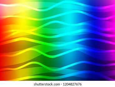 Light Multicolor, Rainbow vector background with straight lines. Decorative shining illustration with lines on abstract template. The template can be used as a background.