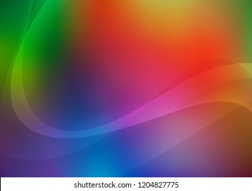 Light Multicolor, Rainbow vector background with lava shapes. Blurred geometric sample with gradient bubbles.  The best blurred design for your business.