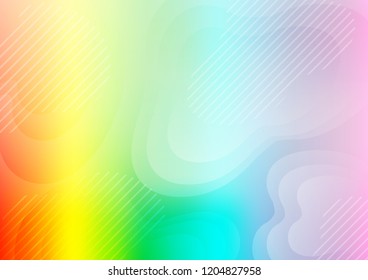 Light Multicolor, Rainbow vector background with straight lines. Shining colored illustration with narrow lines. The template can be used as a background.