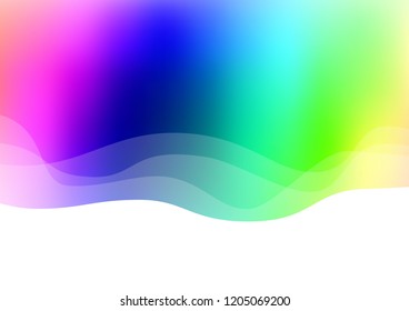 Light Multicolor, Rainbow vector background with curved circles. Creative illustration in halftone marble style with gradient. Brand new design for your ads, poster, banner.