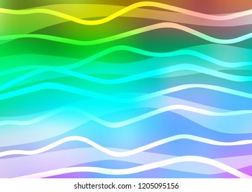 Light Multicolor, Rainbow vector background with straight lines. Lines on blurred abstract background with gradient. The template can be used as a background.