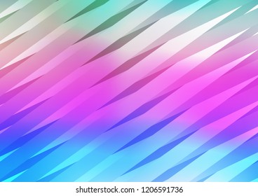Light Multicolor, Rainbow vector background with straight lines. Shining colored illustration with narrow lines. The pattern can be used as ads, poster, banner for commercial.