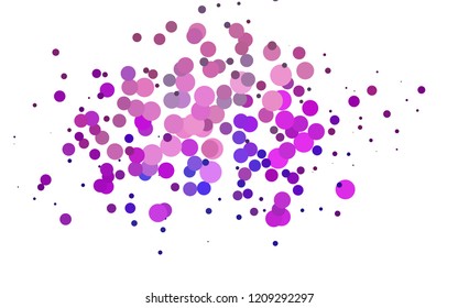 Light Multicolor, Rainbow vector background with bubbles. Colorful illustration with blurred circles in nature style. Pattern of water, rain drops.