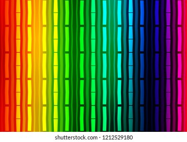 Light Multicolor, Rainbow vector background with straight lines. Lines on blurred abstract background with gradient. The pattern can be used for websites.