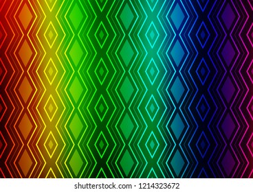 Light Multicolor, Rainbow vector background with lines, rhombuses. Colorful decorative design in simple style with lines, rhombuses. Pattern for websites, landing pages.