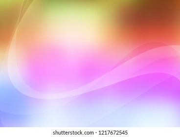 Light Multicolor, Rainbow vector background with lava shapes. A vague circumflex abstract illustration with gradient. New composition for your brand book.