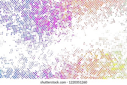 Light Multicolor, Rainbow vector background with bubbles. Glitter abstract illustration with blurred drops of rain. Template for your brand book.