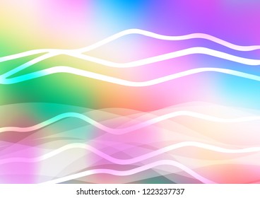 Light Multicolor, Rainbow vector background with straight lines. Decorative shining illustration with lines on abstract template. Best design for your ad, poster, banner.