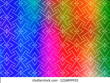 Light Multicolor, Rainbow vector background with straight lines. Shining colored illustration with narrow lines. Pattern for business booklets, leaflets.