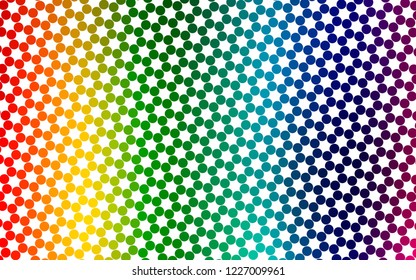 Light Multicolor, Rainbow vector background with bubbles. Abstract illustration with colored bubbles in nature style. Pattern of water, rain drops.