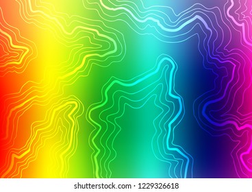 Light Multicolor, Rainbow vector background with lava shapes. A sample with blurred bubble shapes. Brand new design for your ads, poster, banner.