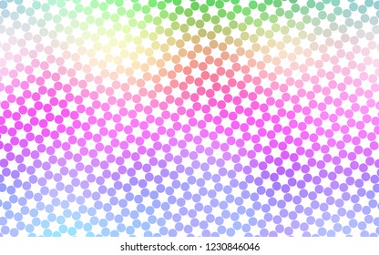 Light Multicolor, Rainbow vector background with bubbles. Modern abstract illustration with colorful water drops. Pattern for ads, leaflets.