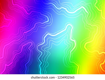 Light Multicolor, Rainbow vector background with liquid shapes. Shining crooked illustration in marble style. A completely new marble design for your business.