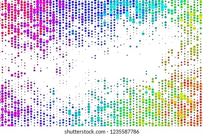 Light Multicolor, Rainbow vector background with bubbles. Blurred decorative design in abstract style with bubbles. Pattern of water, rain drops.