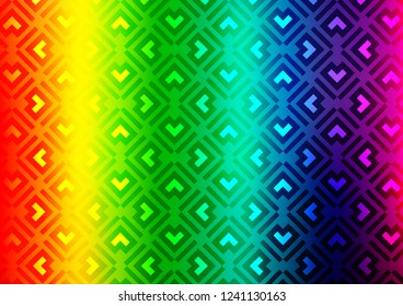 Light Multicolor, Rainbow vector background with straight lines. Blurred decorative design in simple style with lines. Best design for your ad, poster, banner.