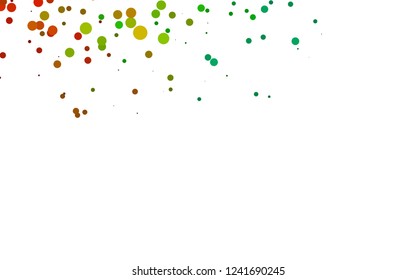 Light Multicolor, Rainbow vector background with bubbles. Modern abstract illustration with colorful water drops. Template for your brand book.
