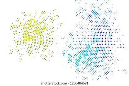 Light Multicolor, Rainbow vector background with bubbles. Glitter abstract illustration with blurred drops of rain. Pattern for ads, booklets.