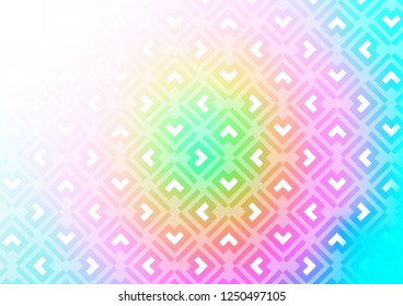 Light Multicolor, Rainbow vector background with straight lines. Modern geometrical abstract illustration with staves. Smart design for your business advert.