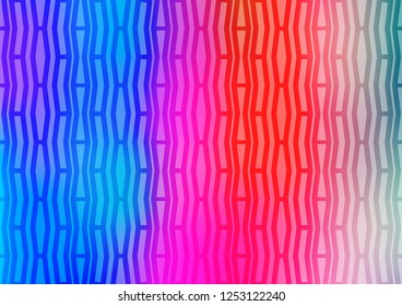Light Multicolor, Rainbow vector background with straight lines. Modern geometrical abstract illustration with staves. Smart design for your business advert.