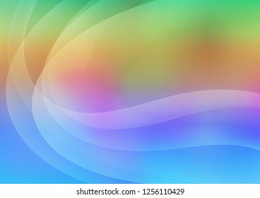 Light Multicolor, Rainbow vector background with curved circles. A completely new color illustration in marble style. A completely new marble design for your business.
