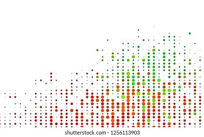Light Multicolor, Rainbow vector background with bubbles. Glitter abstract illustration with blurred drops of rain. Pattern for beautiful websites.