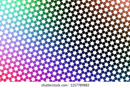 Light Multicolor, Rainbow vector background with bubbles. Glitter abstract illustration with blurred drops of rain. Template for your brand book.