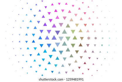 Light Multicolor, Rainbow vector background with triangles. Modern abstract illustration with colorful triangles. Smart design for your business advert.