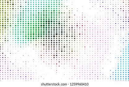 Light Multicolor, Rainbow vector background with bubbles. Abstract illustration with colored bubbles in nature style. Pattern for ads, leaflets.