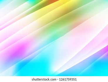 Light Multicolor, Rainbow vector background with straight lines. Blurred decorative design in simple style with lines. The pattern can be used as ads, poster, banner for commercial.