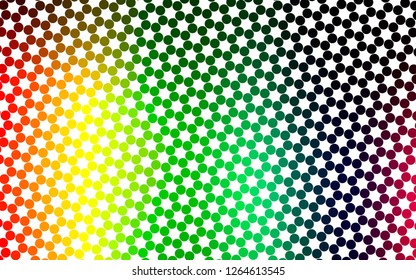 Light Multicolor, Rainbow vector background with bubbles. Abstract illustration with colored bubbles in nature style. Pattern for beautiful websites.