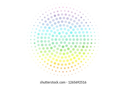 Light Multicolor, Rainbow vector background with hexagons. Glitter abstract illustration in hexagonal style. Pattern for texture of wallpapers.