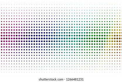 Light Multicolor, Rainbow vector background with bubbles. Illustration with set of shining colorful abstract circles. Pattern of water, rain drops.