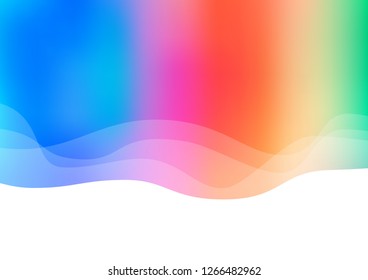 Light Multicolor, Rainbow vector background with bubble shapes. Modern gradient abstract illustration with bandy lines. New composition for your brand book.