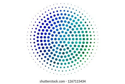 Light Multicolor, Rainbow vector background with hexagons. Illustration with set of colorful hexagons. Pattern for texture of wallpapers.