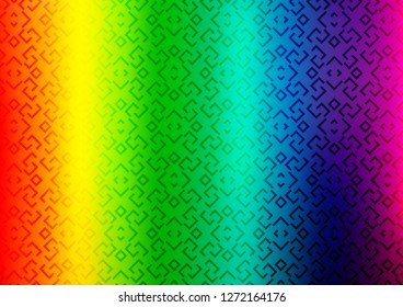 Light Multicolor, Rainbow vector background with straight lines. Shining colored illustration with narrow lines. Best design for your ad, poster, banner.