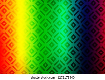 Light Multicolor, Rainbow vector background with lines, rhombuses. Shining colorful illustration with lines, rectangles. Smart design for your business advert.