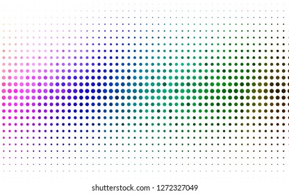 Light Multicolor, Rainbow vector background with bubbles. Blurred bubbles on abstract background with colorful gradient. Design for posters, banners.