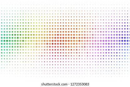 Light Multicolor, Rainbow vector background with bubbles. Modern abstract illustration with colorful water drops. Pattern for ads, booklets.