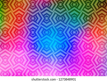 Light Multicolor, Rainbow vector background with straight lines. Glitter abstract illustration with colored sticks. Best design for your ad, poster, banner.