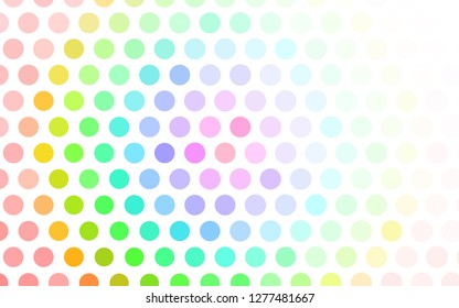 Light Multicolor, Rainbow vector background with bubbles. Modern abstract illustration with colorful water drops. Design for posters, banners.