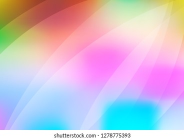 Light Multicolor, Rainbow vector background with straight lines. Blurred decorative design in simple style with lines. Smart design for your business advert.