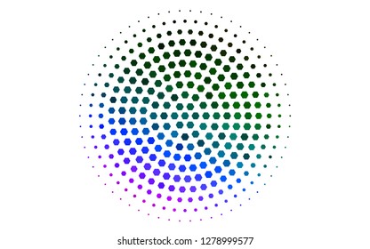 Light Multicolor, Rainbow vector background with hexagons. White background with colorful hexagons. Pattern can be used for landing pages.