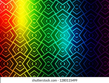 Light Multicolor, Rainbow vector background with straight lines. Shining illustration with lines on abstract template. Smart design for your business advert.