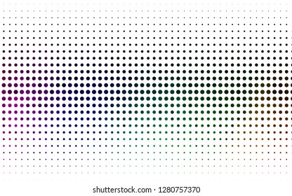 Light Multicolor, Rainbow vector background with bubbles. Blurred bubbles on abstract background with colorful gradient. Pattern for ads, leaflets.