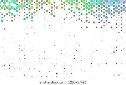 Light Multicolor, Rainbow vector background with bubbles. Colorful illustration with blurred circles in nature style. Design for business adverts.