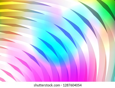 Light Multicolor, Rainbow vector background with straight lines. Modern geometrical abstract illustration with staves. The template can be used as a background.