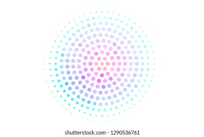 Light Multicolor, Rainbow vector background with hexagons. Colorful hexagons on white backdrop. New template for your brand book.