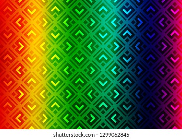 Light Multicolor, Rainbow vector background with lines, rhombuses. Colorful decorative design in simple style with lines, rhombuses. Pattern for websites, landing pages.