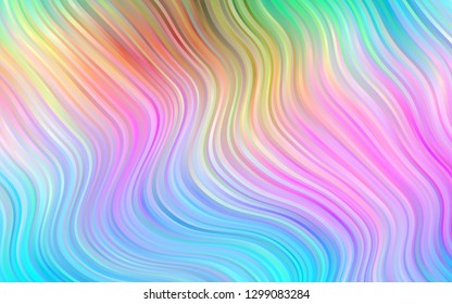Light Multicolor, Rainbow vector background with bubble shapes. Blurred geometric sample with gradient bubbles.  Textured wave pattern for backgrounds.